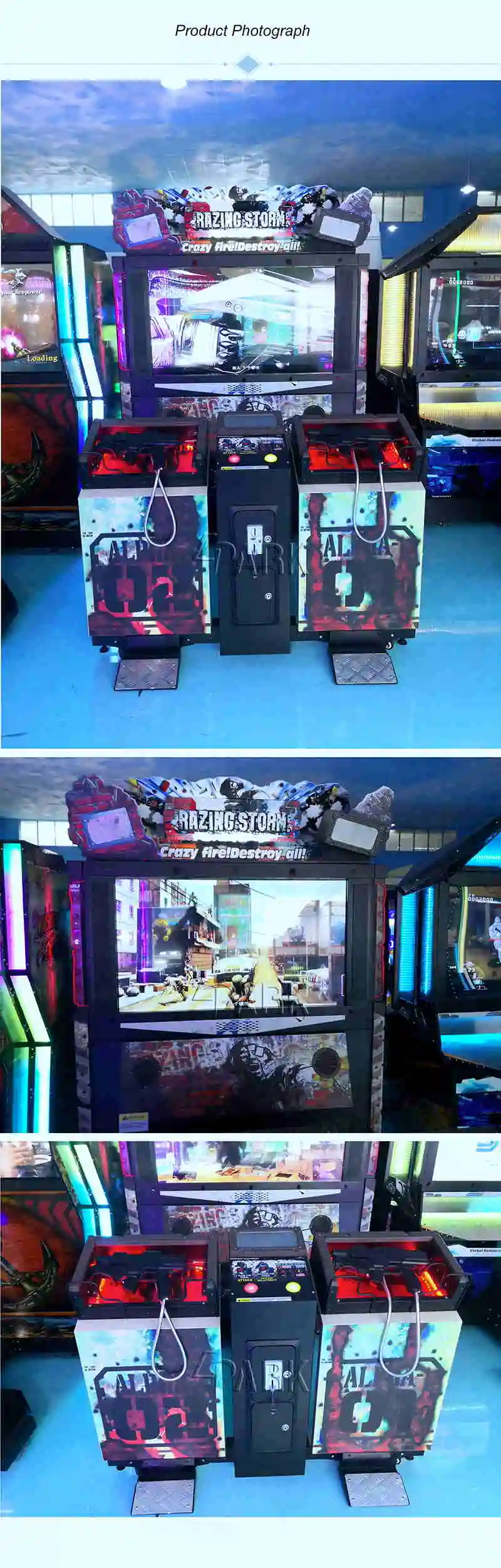 Razing Storm Coin Amusement Video Games Shooting Arcade Game Machine Game Machine Shooting Simulator Game Machine