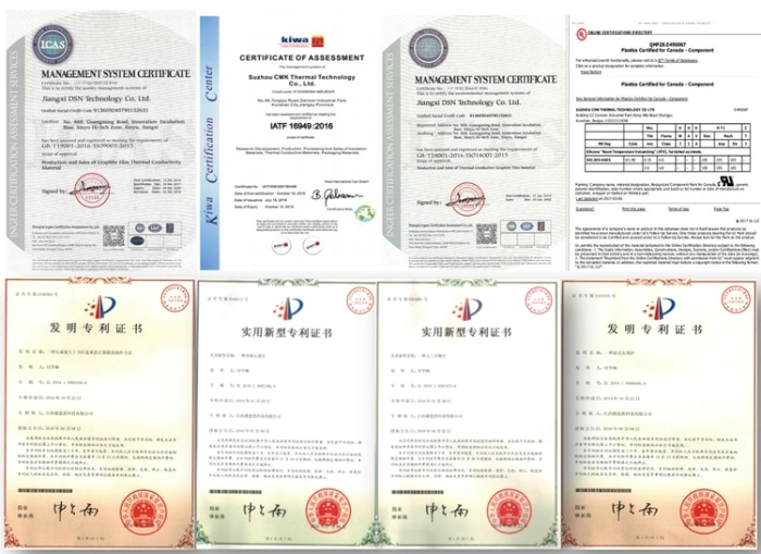 Dsn High Quality 17um Synthetic Series Thermal Flexible Graphite Sheet
