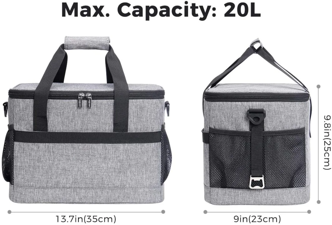 Soft-Sided Collapsible Cooler Bag Lunch Bag, Insulated Picnic Bag