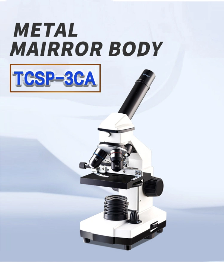Monocular Student Microscope Wide Field Eyepiece Electron Scanning Microscope