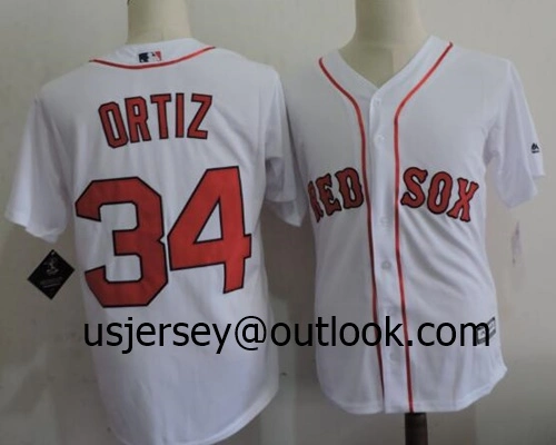 Wholesale Custom Red Sox M-L-B Replica Cool Flex Base Baseball Jersey