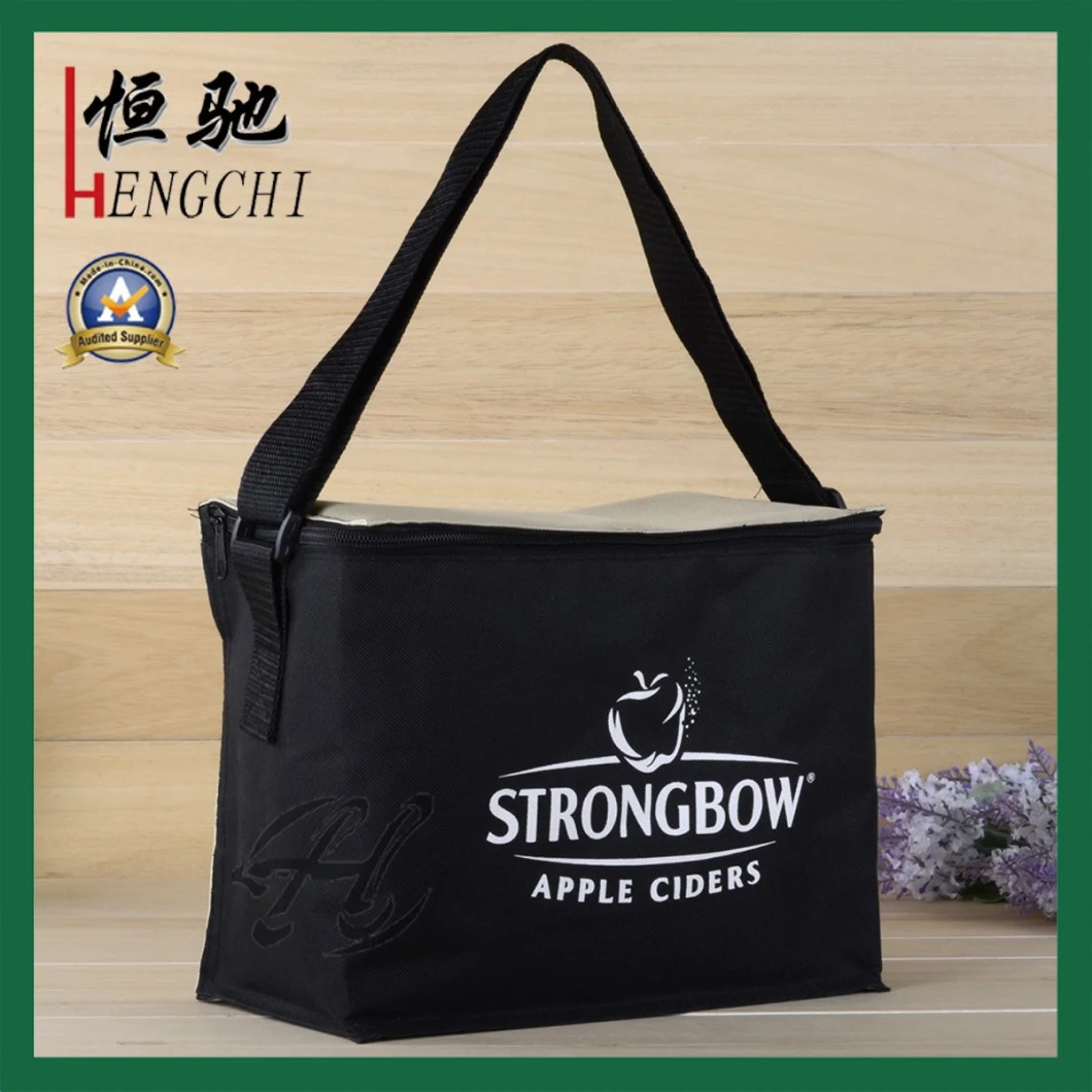 Non-Woven Shoulder Strap Cool Picnic Camping Tote Bag Ice Lunch Cooler Bag