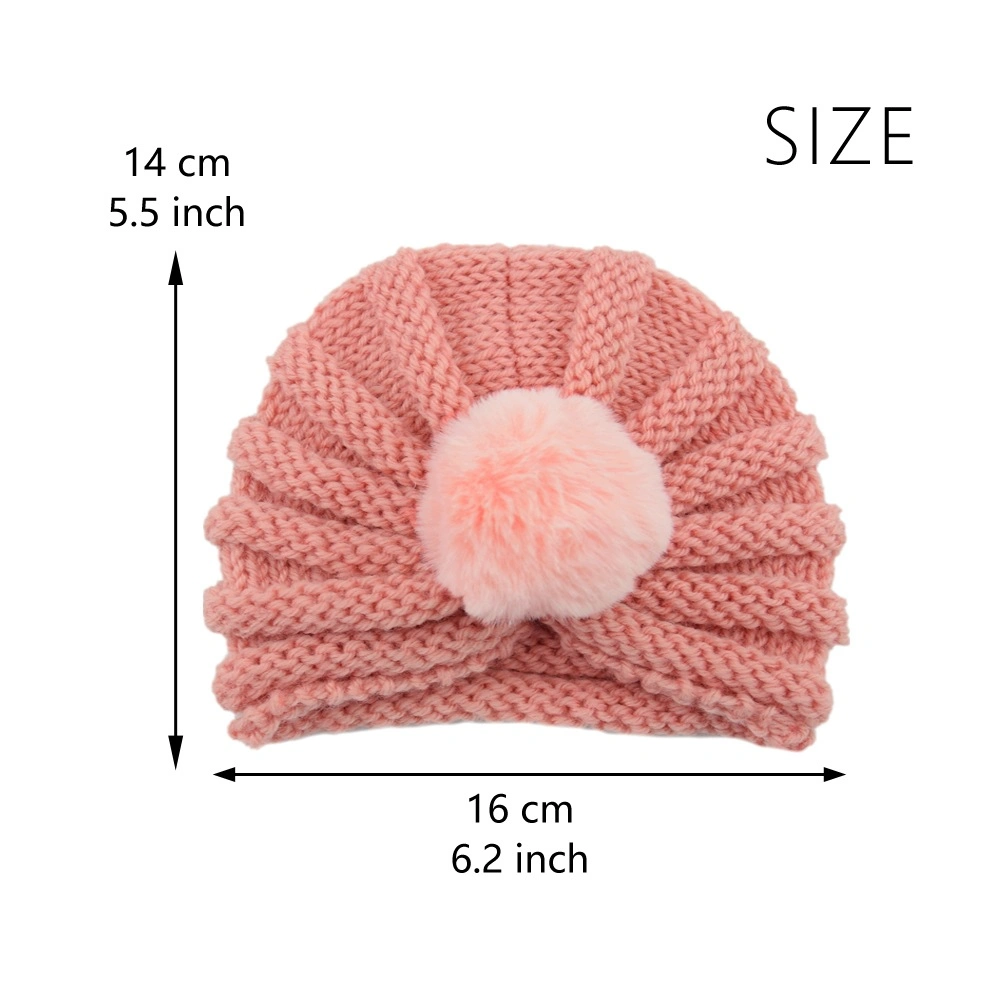 Fashion POM POM Winter Warm Cotton Knitted Beanie Kids Hat