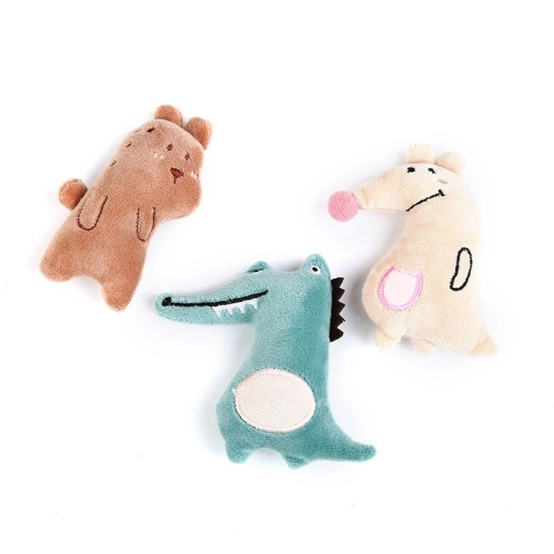 Pet Cute Animal Shape Plush Cat Toy Kangaroo Chew Doll Plush Puppy Stuffed Toy