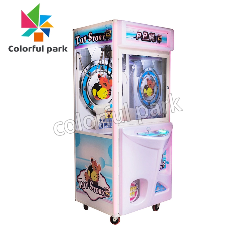 PP Tiger Toy Claw Crane Game Machine Indoor Claw Toy Crane Prizing Vending Game Machine