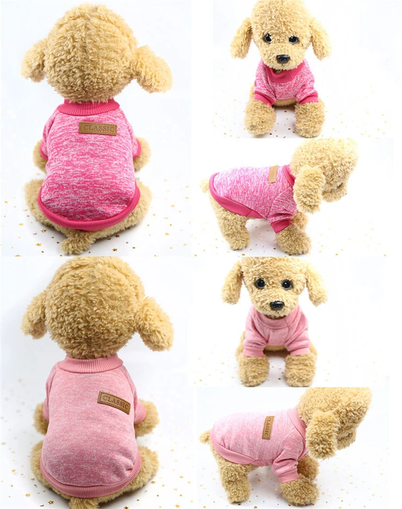 Pet Dog Clothes Soft Warm Clothes Pet Sweater Dogs Clothing Classic Pets Outfit
