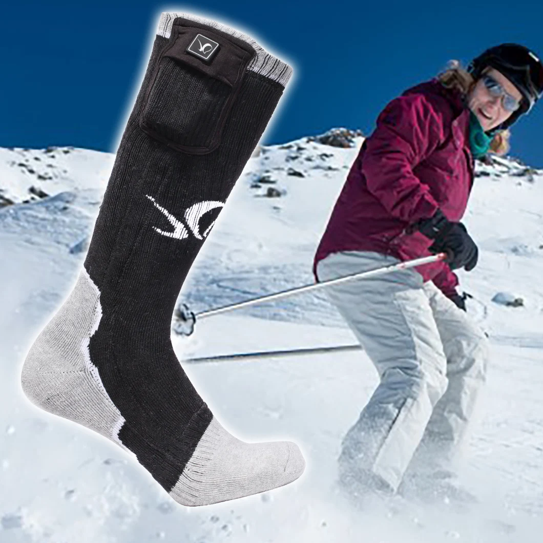 Custom Logo Battery Heated Ski Socks Men Womens Heated Socks