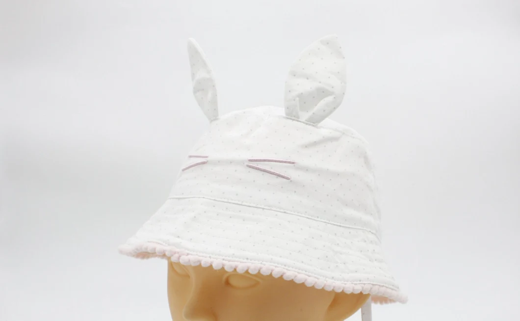 Cotton Bunny Cute Summer Bucket Hat for Baby Girl OEM Factory Disney Fama Audit