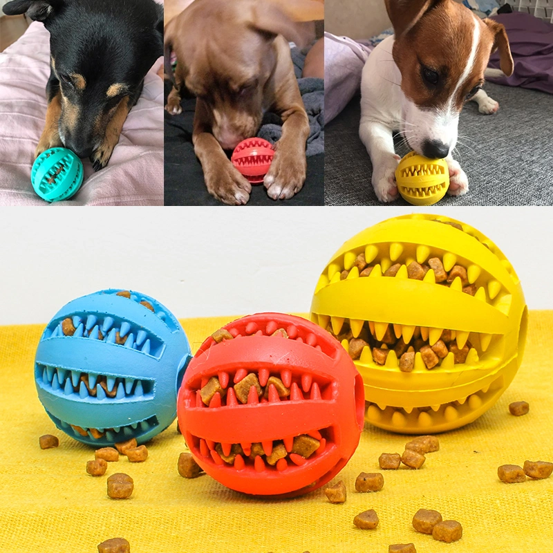 New Pet Toy Interactive Rubber Balls Pet Dog Cat Puppy Chew Toys Ball