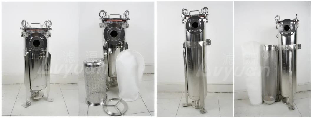 Water Filter Housing Stainless Steel Bag Filter Housing with Ss/PP/PE Filter Bag