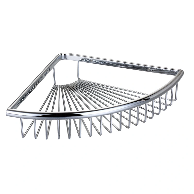 Bathroom Brass Stainless Steel Shower Basket One-Layer Shower Caddy