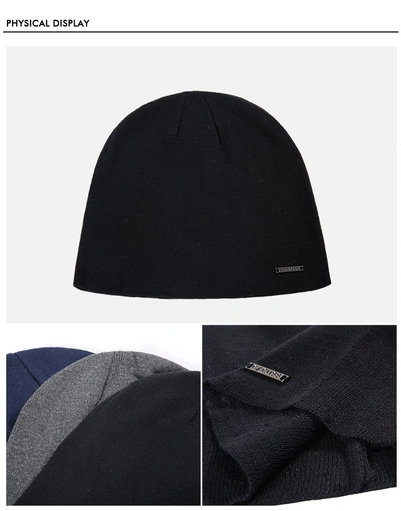 Customized Logo Winter Knit Cap, Woollen Cap, Soft Cotton Hat 3