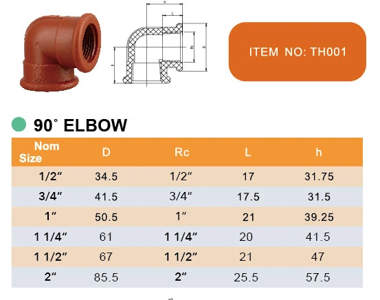 Era Plastic/Pph Thread Pipe & Fittings Iram13478 90 Degree Elbow