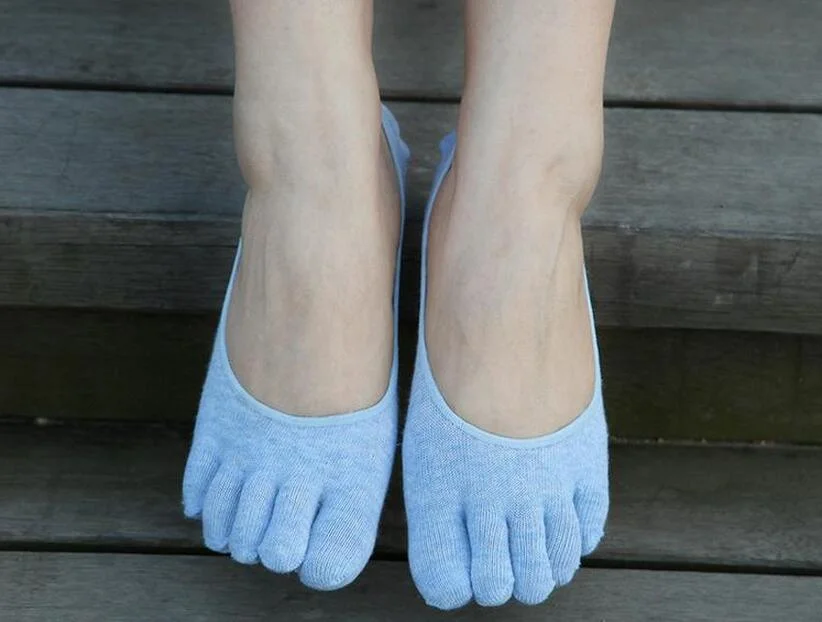 Women's Socks Cotton Sports Five Finger Socks Toe Ankle Socks