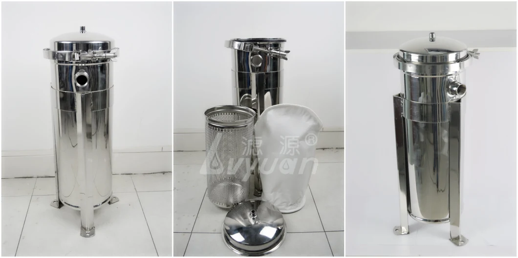 Water Filter Housing Stainless Steel Bag Filter Housing with Ss/PP/PE Filter Bag