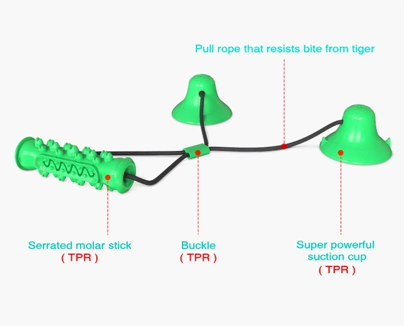 New Design Dog Toy with Suction Cup Pet Molar Bite