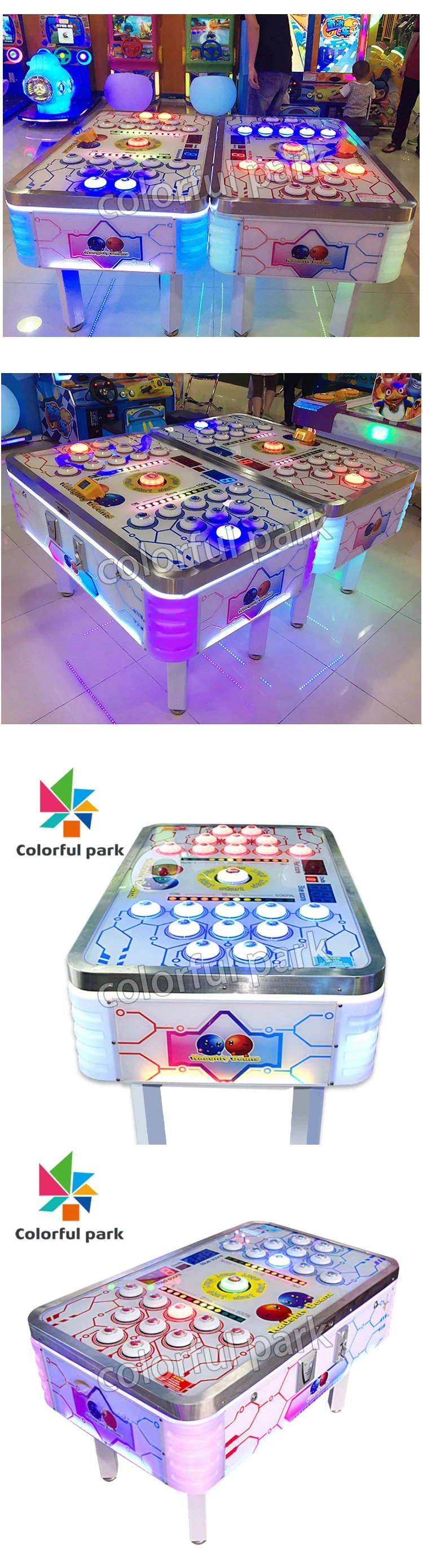 Colorful Park Kids Hitting Beans Coin Operated Arcade Hammer Game Machine Redemption Amusement Games