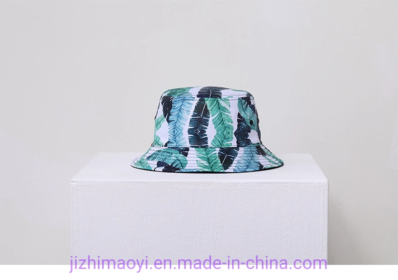 Wholesale Custom Women Fashion Sublimation Embroidered Cotton Fashion Casual Reversible Two Sides Bucket Hat