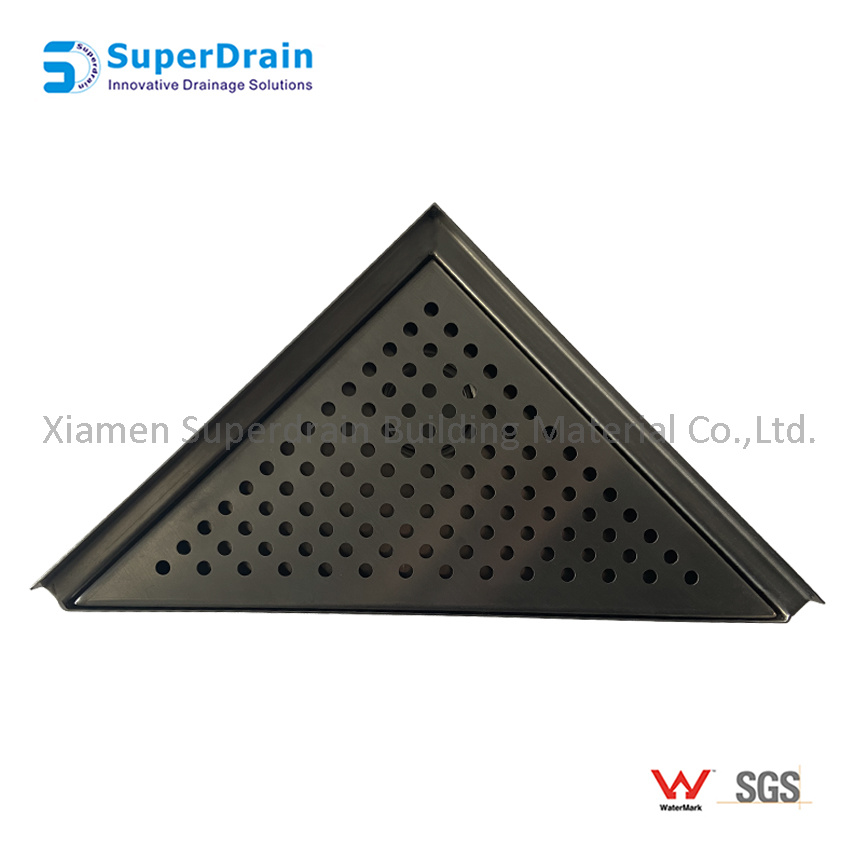 Stainless Steel Triangle Corner Grid Shower Channel/ Shower Floor Drain