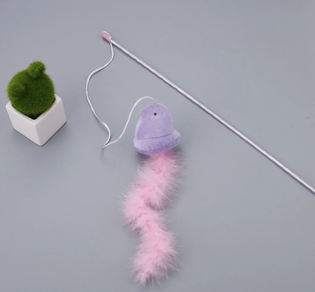 Pet Accessories Funny Cat Teaser Sticks with Feather