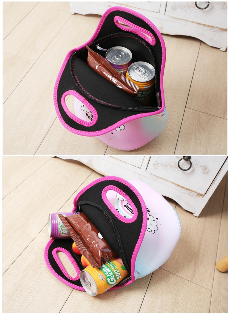 Custom Cut Cartoon Insulated Cooler Kids Lunch Bag