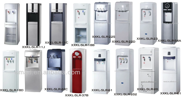Red Color Freestanding Cold Normal Water Dispenser with Refrigerator