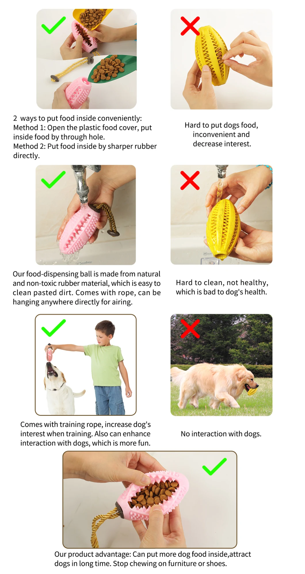 Durable Pet Toys Dog Suction Cup Dog Interactive Chew Toy with Pet Leaking Ball Pet Products