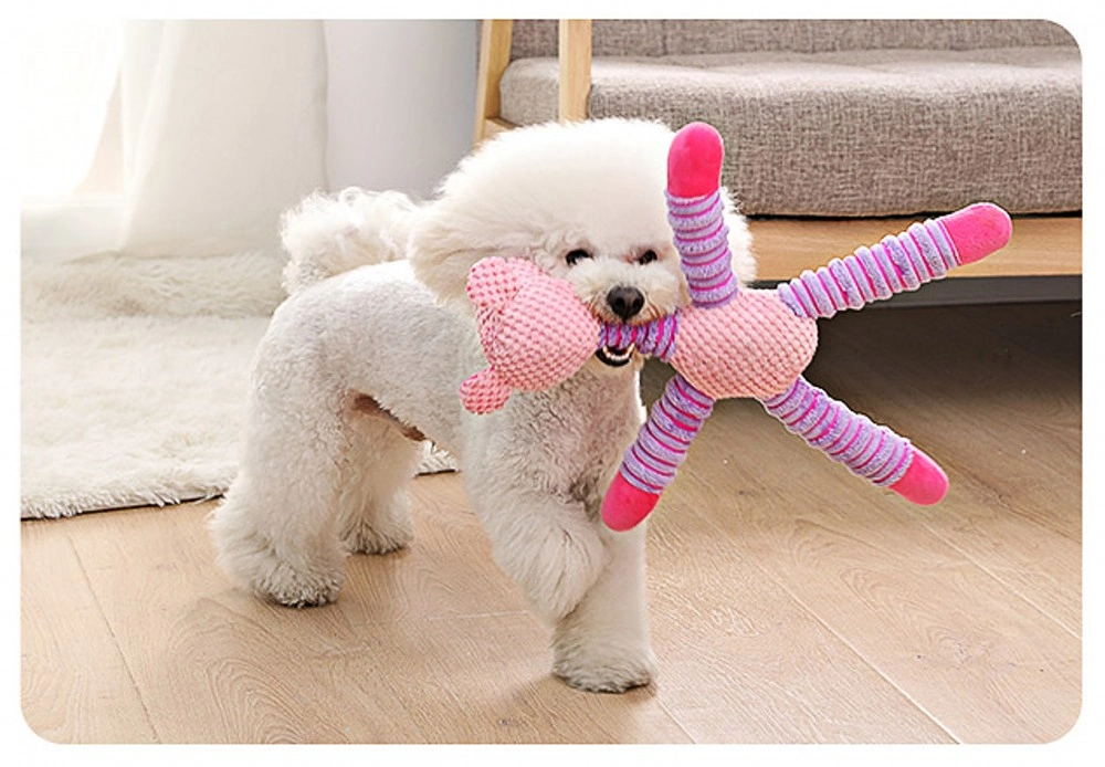 Cute Dog Toys Plush Pet Squeaky Chew Doll Funny Pig Elephant Monkey Pets Interactive Training Toy