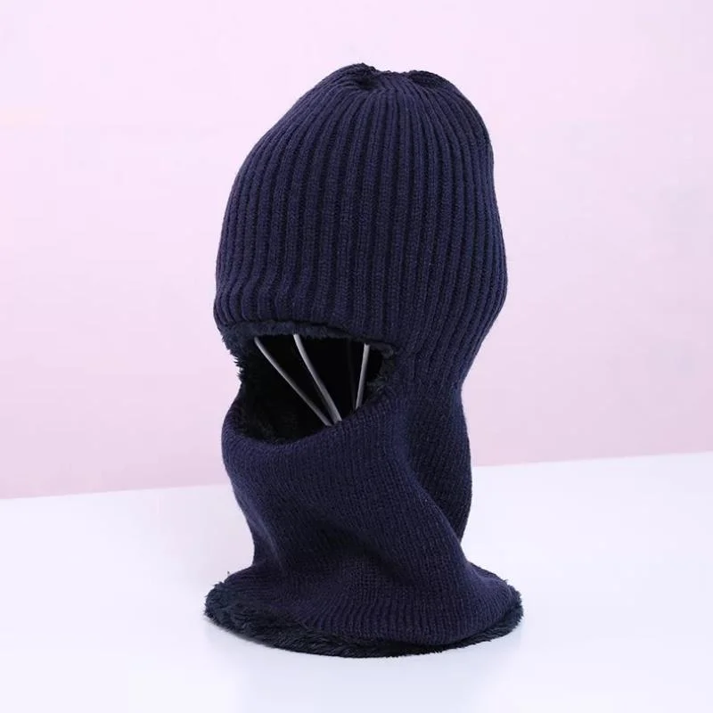 High Quality Winter Outdoor Keep Warm Kids Neck Protection Knitted Hat Mask