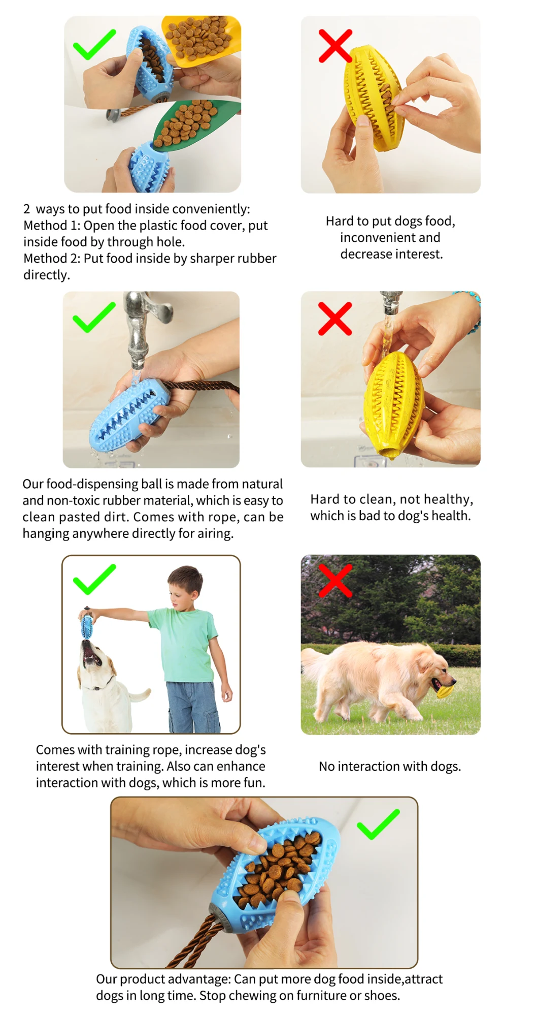 Durable Pet Toys Dog Suction Cup Dog Interactive Chew Toy with Pet Leaking Ball Pet Supply