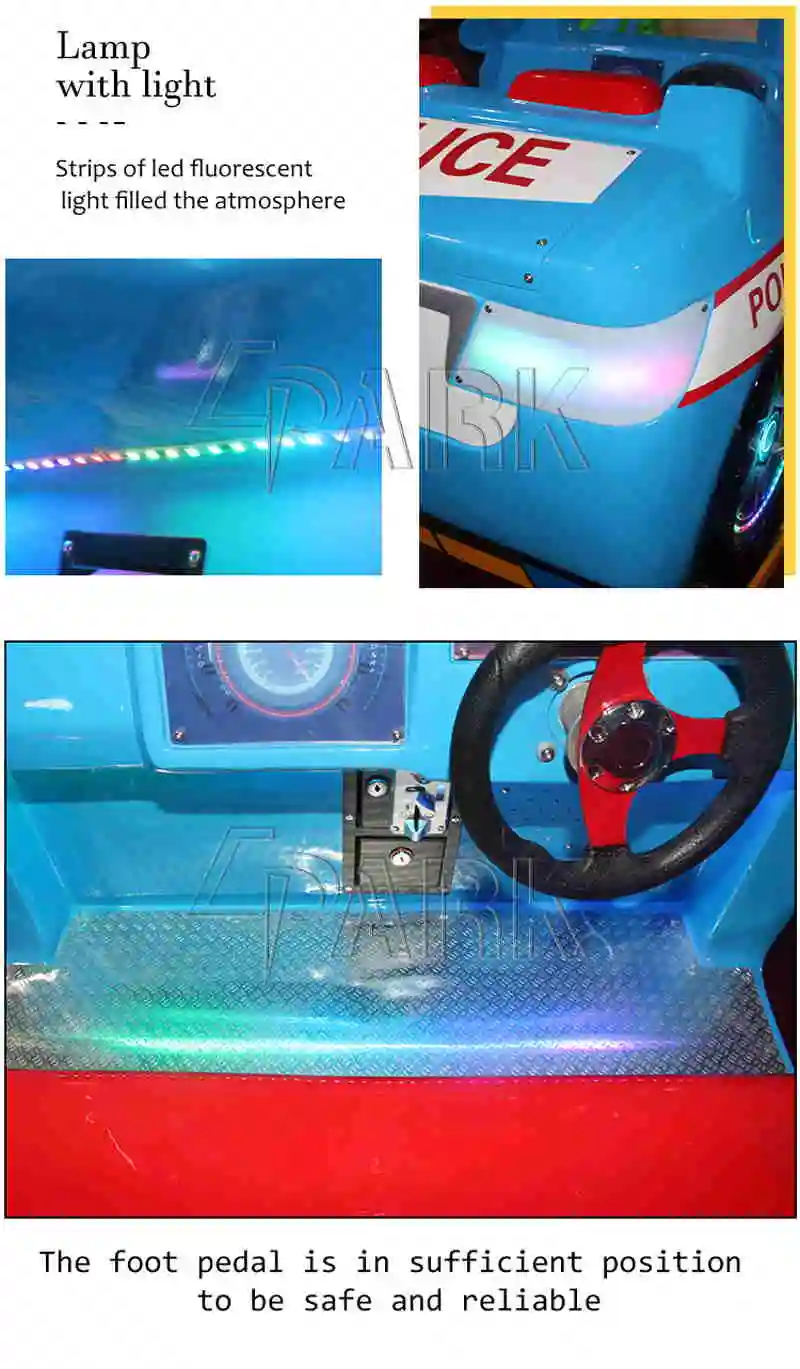 Amusement World Police Car Kids Coin Operated Game Machine Video Game Driving Simulator