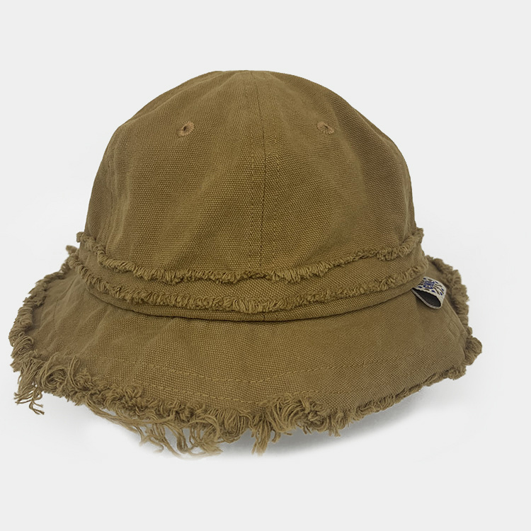 Cotton Washed Canvas Burr Effect Children Basin Hat Lovely Casual Hat Sun Hat