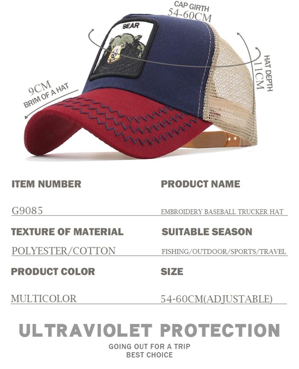 OEM Trucker Hat/Snapback Trucker Mesh Hats/Mesh Flat Brim Trucker Hat