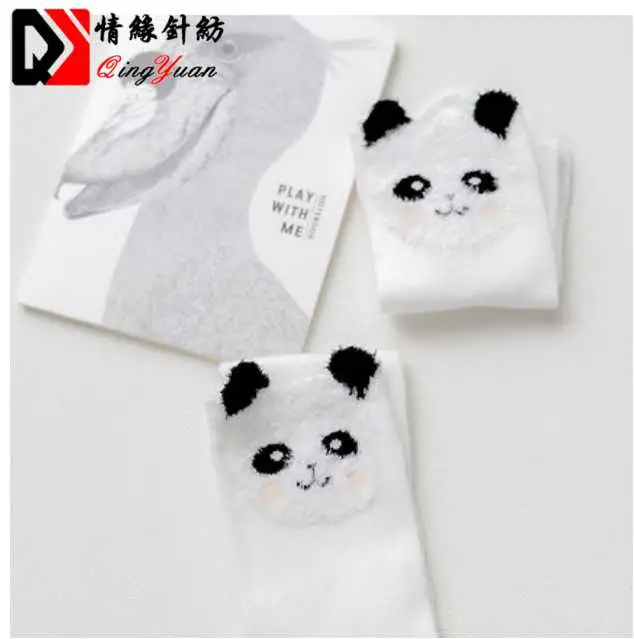 Cute Knee High Kids Socks with Panda Pattern