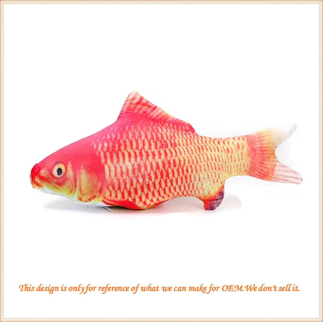 OEM Wholesale Plush Realistic Fish Cat Toys