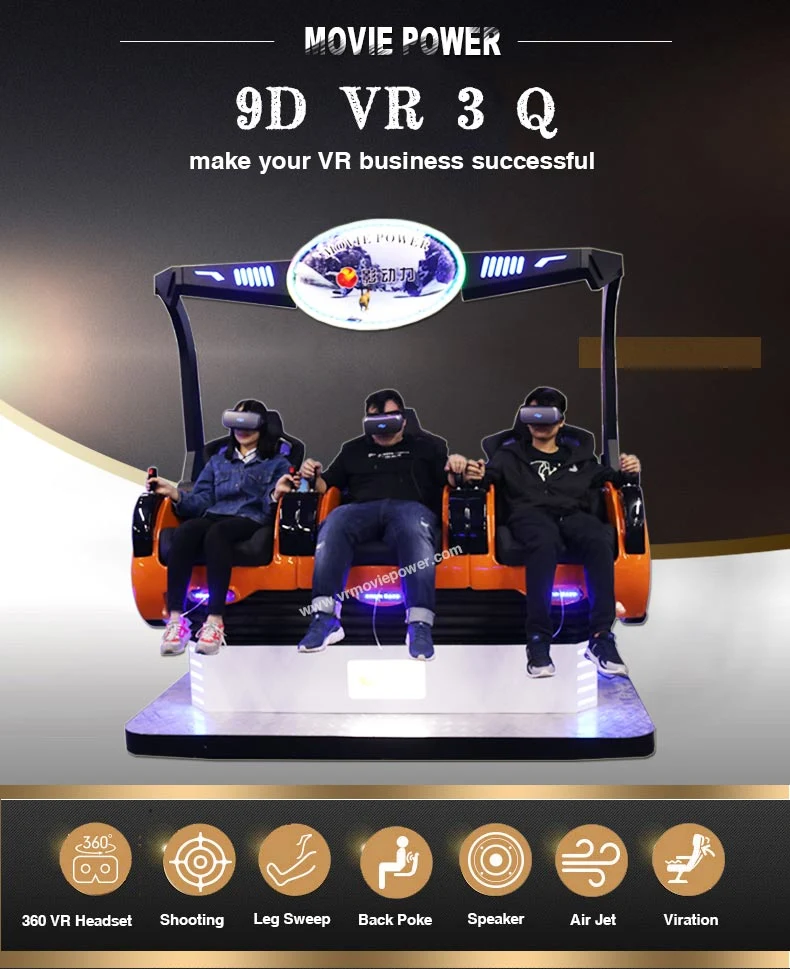 Entertainment Games 3 Seats 9d Vr Cinema Simulator Game Machines