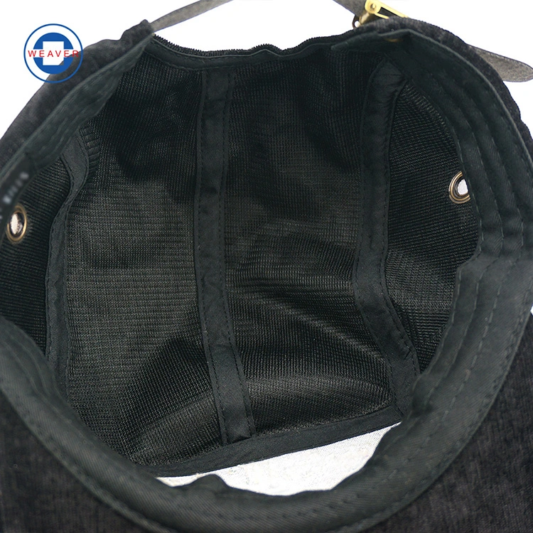 Black Flannelette Camper Cap Visor Cap Work Cap Outdoor Cap Baseball Cap Beach Cap