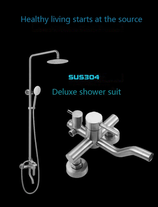 2020 New Product Stainless Steel Wall-Mounted Mixer Bathroom Shower Set