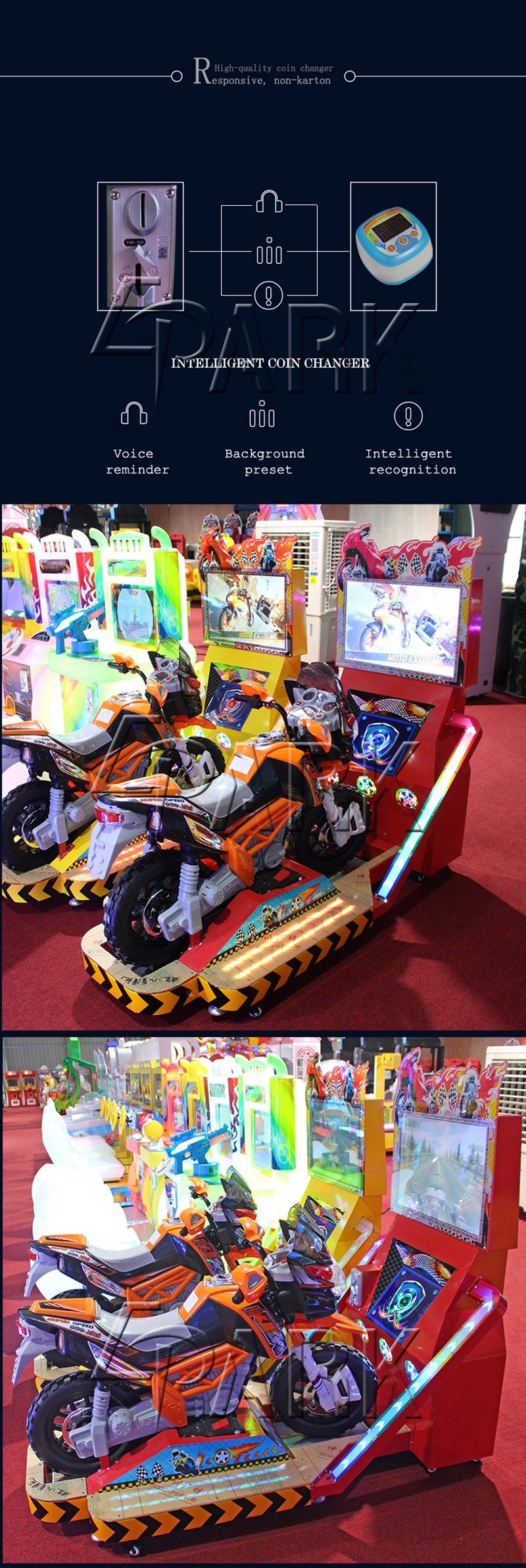 Hot Sale Kiddie Ride on Motor Racing Car Upcoming Racing Games Coin Operated Game Machine