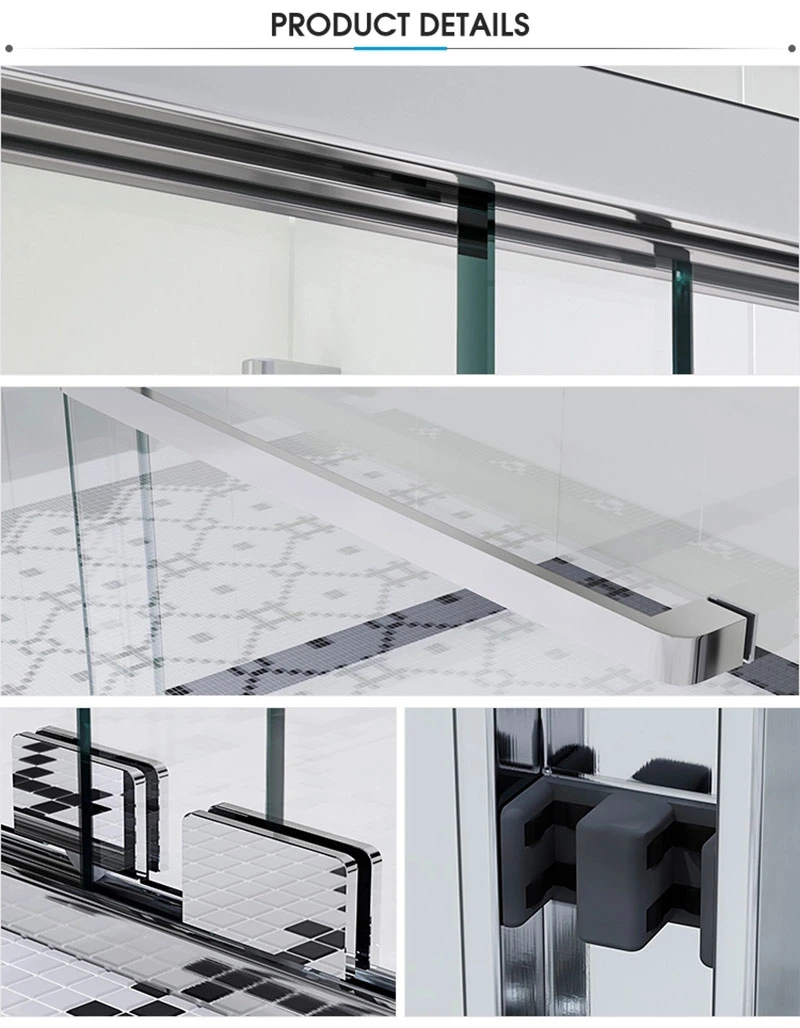 Aluminum Frame Bath Shower Screens Bypass Bathroom Glass Shower Door Shower Enclosure
