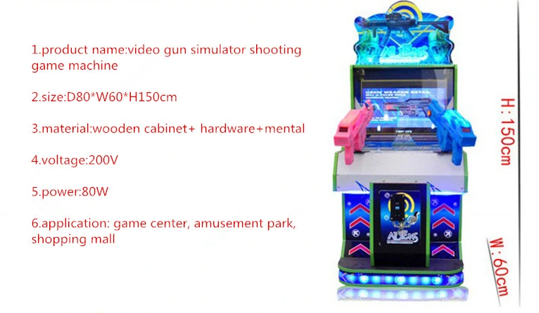 Indoor Adult Shooting Gun Redemption Lottery Game Video Game Machine