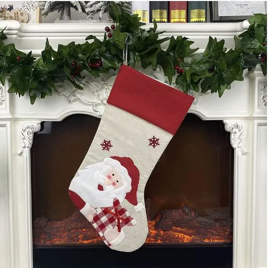 Large New Christmas Socks Creative Santa Claus Snowman Elk Gift Bag Candy Bag Christmas Decoration.