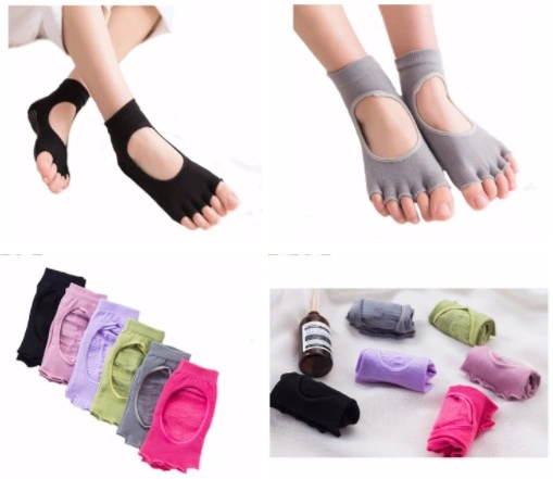 Manufacturer Yoga Factory Wholesale Customized Non Slip Eco Friendly Antiskid Five Toe Yoga Sock