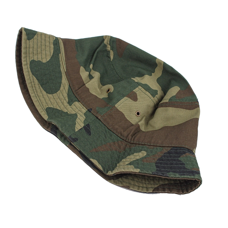 Wholesale Cotton Camouflage Bucket Hat Printing Logo Fisherman Hat