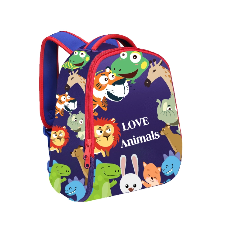 Baby Boys Girls Toddler Cute Kindergarten School Bag Neoprene Kids Lunch Bag Animal Backpack