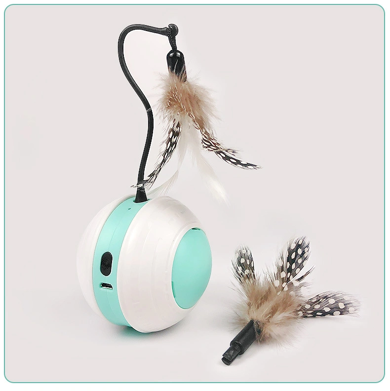 New Pet Toy Feather Bells Tumbler Toy Funny Interactive Cat Balance Toy