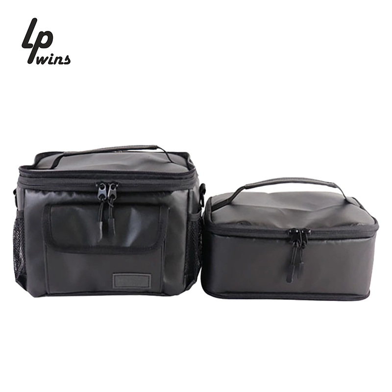 Double Decker Insulated Cooler Bags Lunch Box Food Picnic Bag Cooler Tote Handbags for Men Women