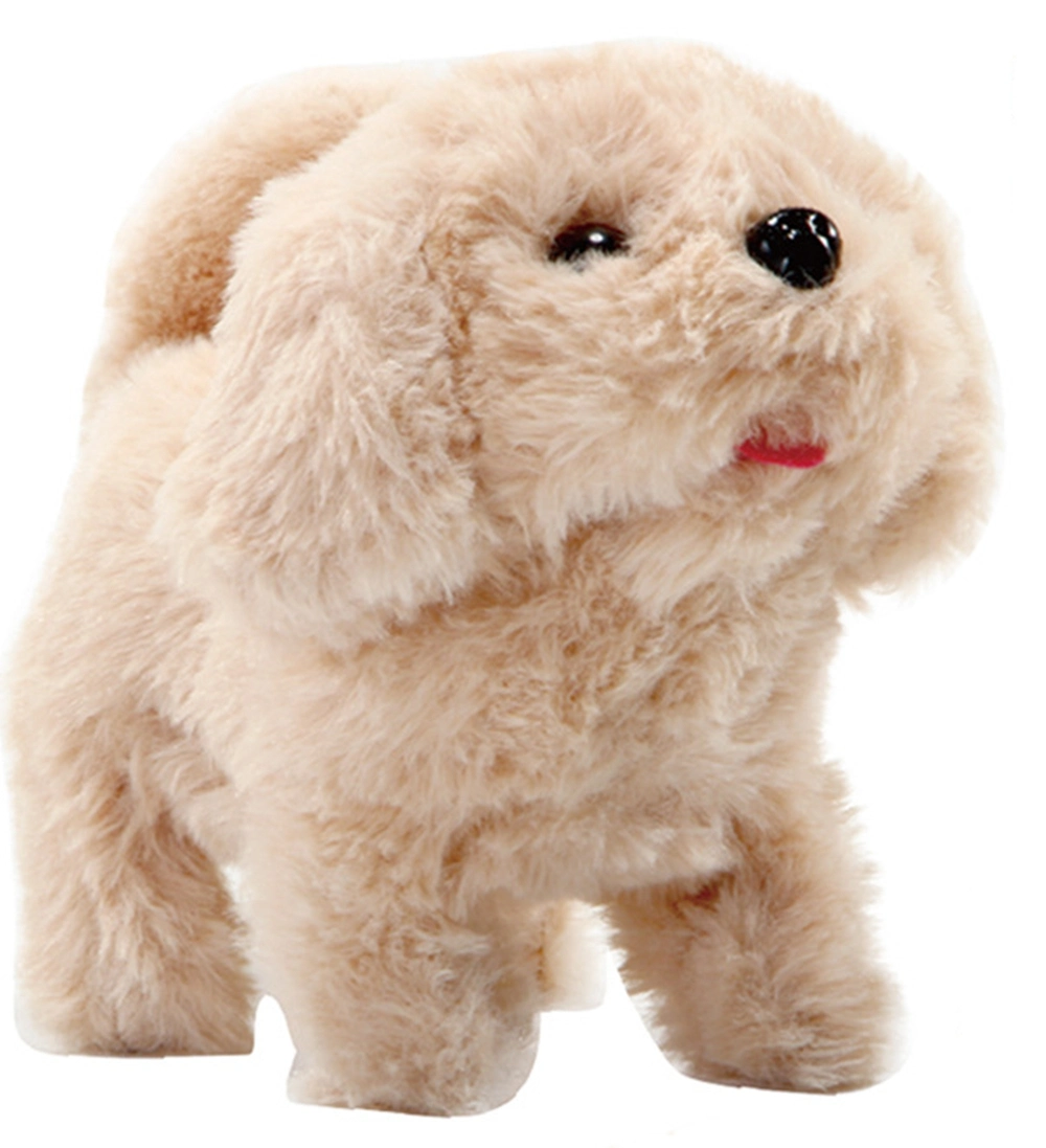 Plush Saint Bernard Electronic Interactive Toy Walking, Barking, Wagging Tail, Stretching Puppy Dog