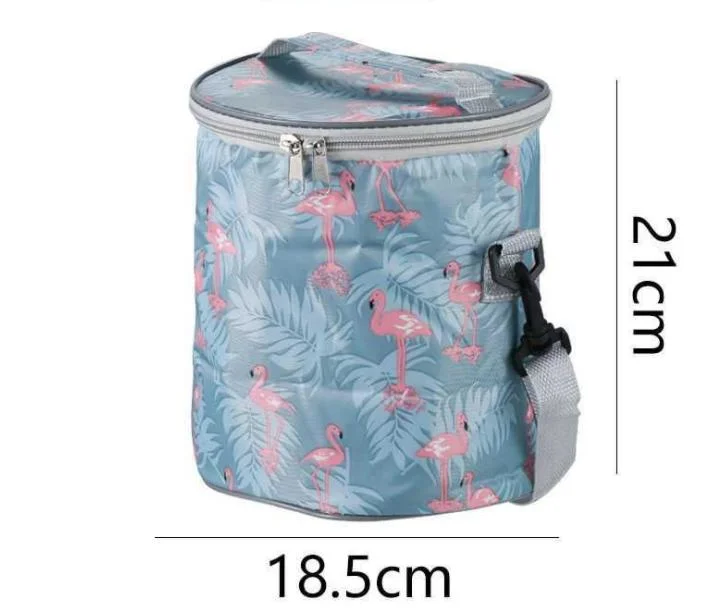 Round Waterproof Thermal Insulation Box Student Girl Lunch Bag