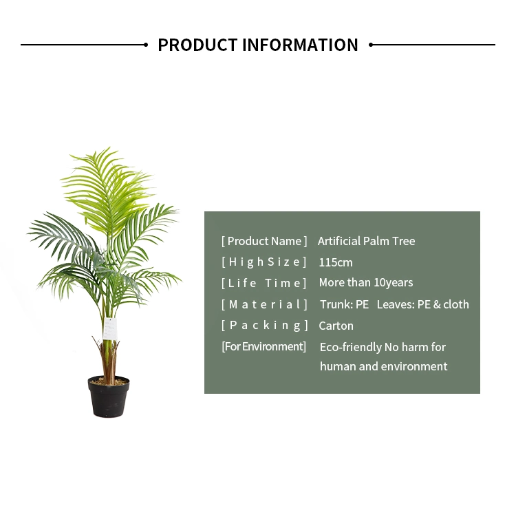 High-Quality Artificial Green Decorative Tree Simulation Hawaii Palm Tree Artificial Plant